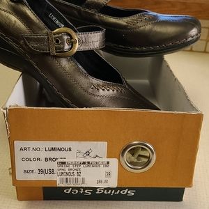 SZ 8 (39) Bronze Spring Step Luminous Walking Shoe